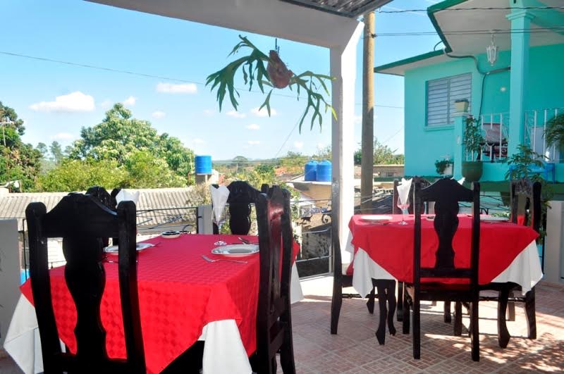 'Dining room in the terrace' Casas particulares are an alternative to hotels in Cuba.